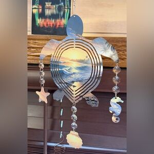 Ocean-Themed Turtle Wind Spinner